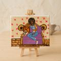 4×6 mini painting on a small tabletop easel