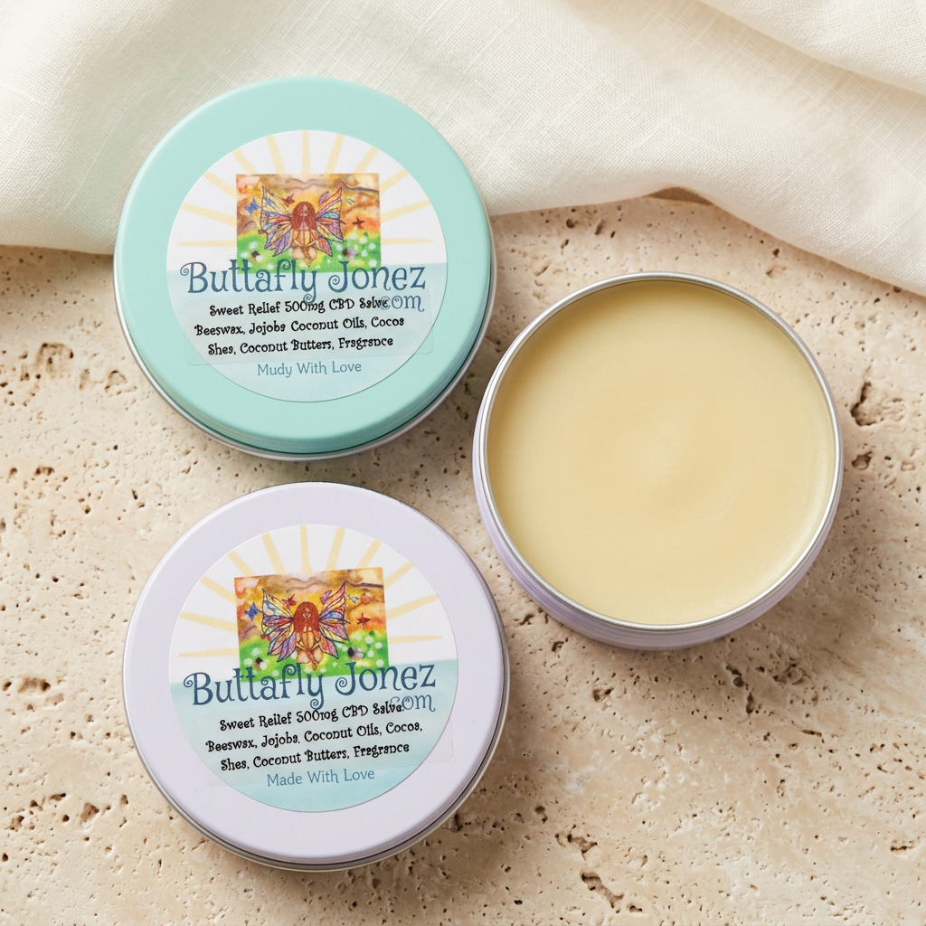 500mg CBD salves in a warm spa setting