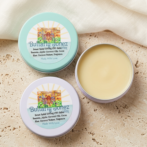 500mg CBD salves in a warm spa setting